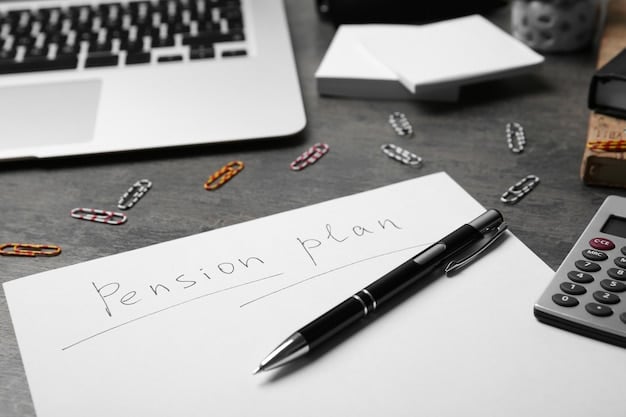 A close-up of a Social Security card with a pen resting on top, next to a retirement planning guide. The image focuses on the importance of Social Security in financial planning for retirement.