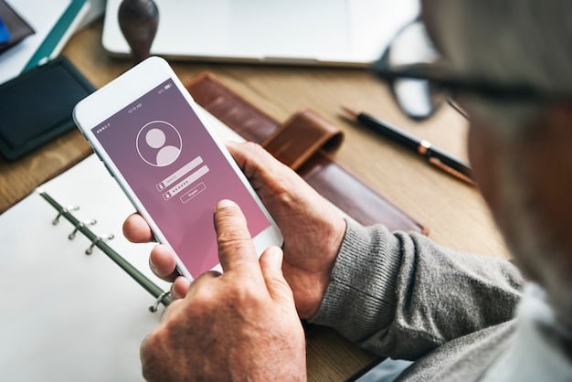 A close-up of a smartphone screen displaying the Carteira de Trabalho Digital app interface. The interface shows details of a user's employment history including employer name, start and end dates。