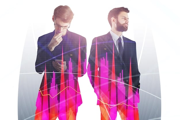 A split screen showing two different scenarios: on one side, a trader successfully using trend lines and moving averages to identify an uptrend and make profitable trades; on the other side, a trader struggling with chaotic price movements due to not recognizing the underlying trend