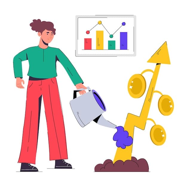 A person looking thoughtfully at a graph showing a drop in savings, illustrating a moment of financial crisis or concern.