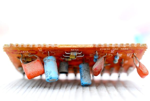 A close-up of a robotic arm assembling electronic components on a circuit board in a modern electronics factory in Brazil. The focus is on precision and automation, highlighting the technology driving the sector's growth.