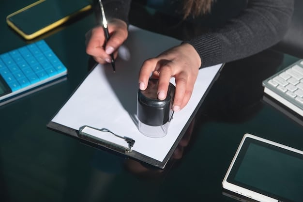 A close-up view of a government official signing documents related to the oil and gas auction, with a pen in hand and a serious expression.