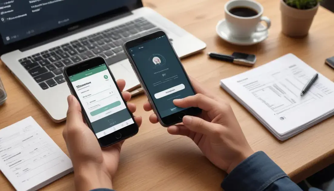 Segurança, sincronização e privacidade ao usar aplicativos financeiros