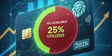 Credit Card Utilization: Your 2026 Guide to 30% and Excellent Credit Credit card with a pie chart showing 25% utilization for excellent credit score in 2026.