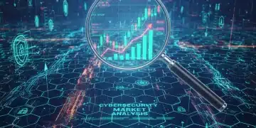 Cybersecurity Market Trends 2026: A 6-Month Forecast for Top-Performing Stocks Futuristic digital network representing cybersecurity market analysis and stock forecast.