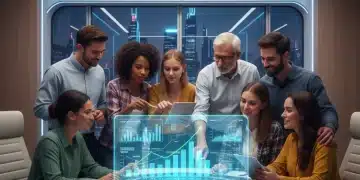 Debt Literacy 2026: Mastering Loan Costs & Reducing Interest by 10% Annually People analyzing financial data on a futuristic screen, symbolizing debt literacy in 2026.