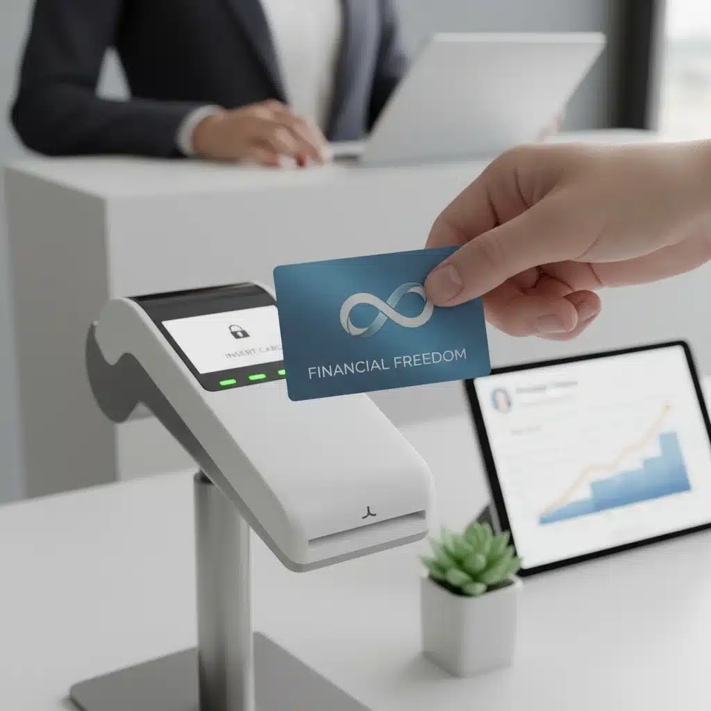 Hand making a credit card payment, emphasizing debt management