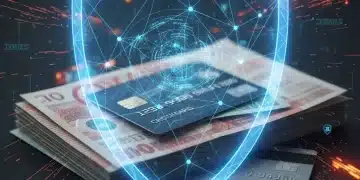 Digital shield protecting financial assets from cyber threats in 2026