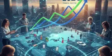 E-commerce growth projections for 2026 with financial charts and global digital market