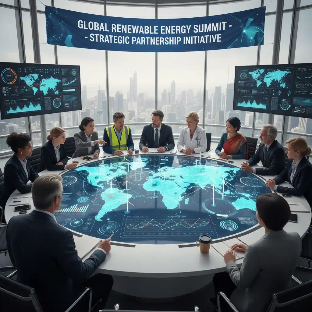 Experts discussing future renewable energy infrastructure and policies