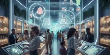 Futuristic retail store showcasing hyper-personalization and AI-driven experiences in 2026.