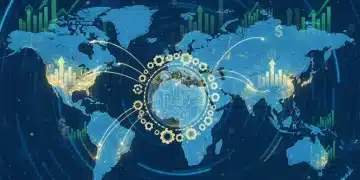 Global Economic Outlook 2026: 3.5% GDP Growth and U.S. Market Impact Global economic forecast map with growth arrows and financial market indicators