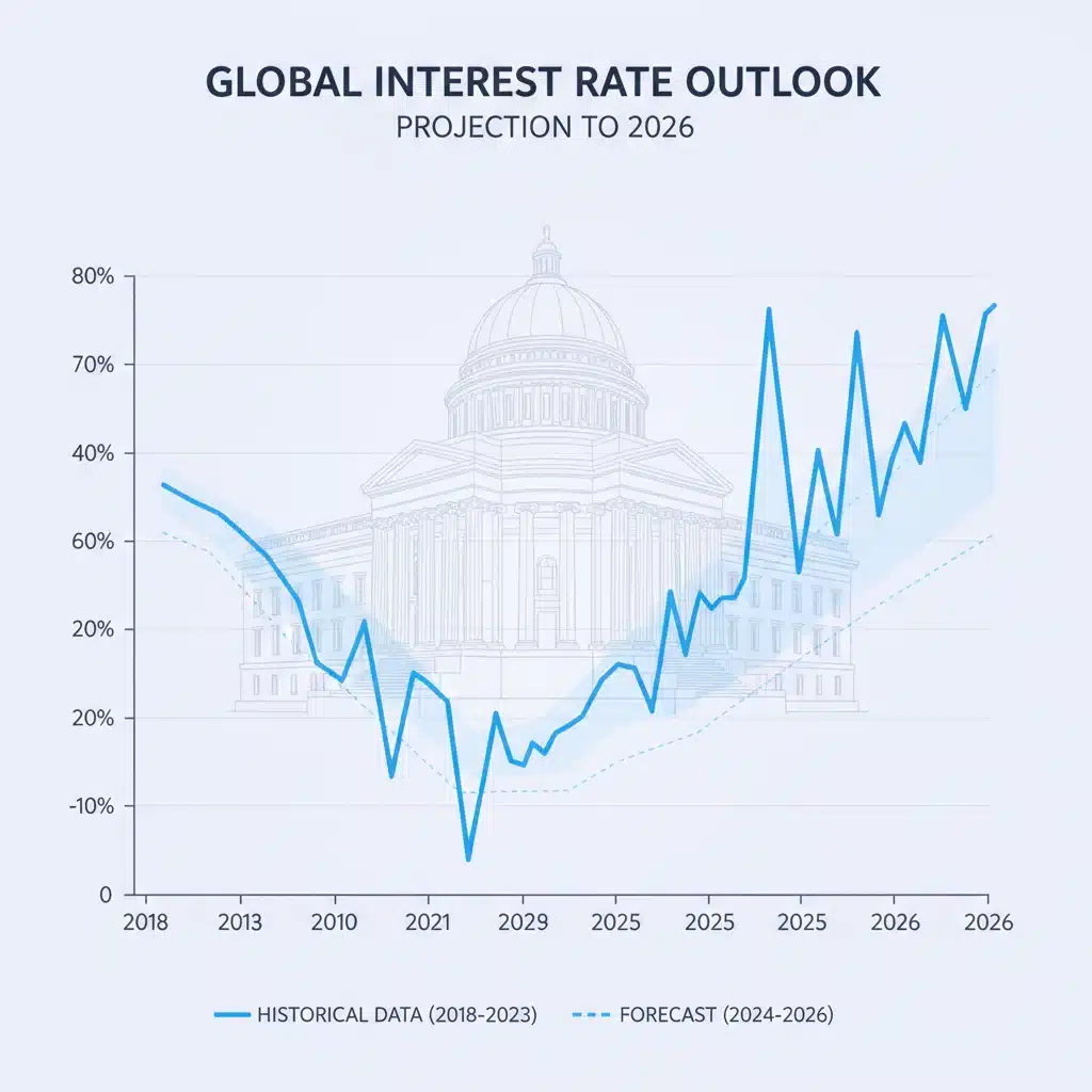Historical and projected interest rate trends for 2026