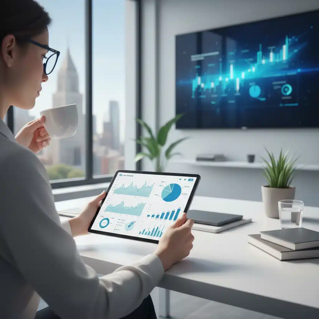 Person analyzing investment portfolio on a tablet