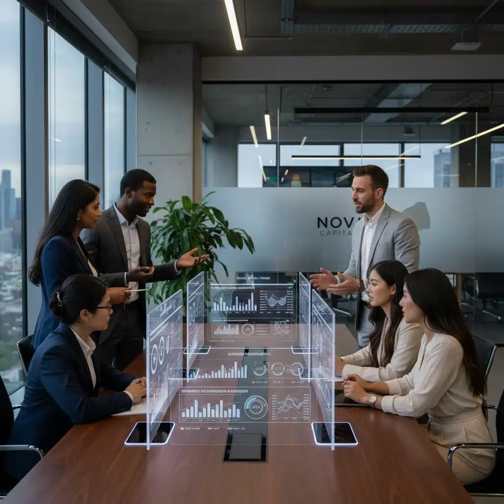 Investors analyzing retail market data.