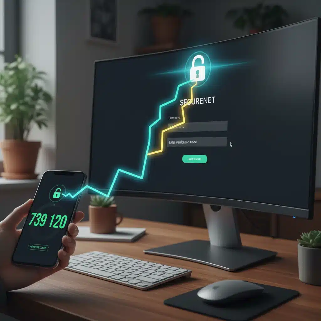 Multi-factor authentication on smartphone and computer for enhanced security