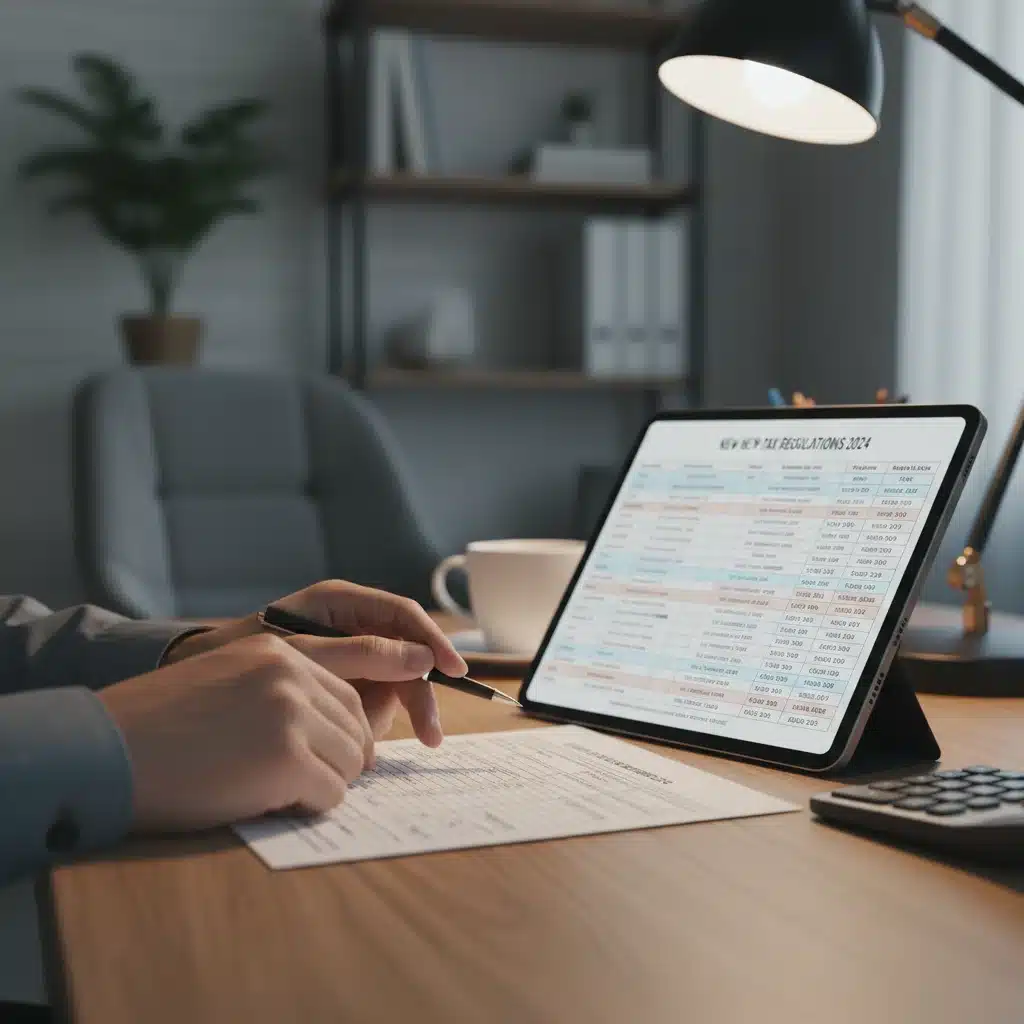 Person reviewing tax forms and digital statements for 2026 tax changes