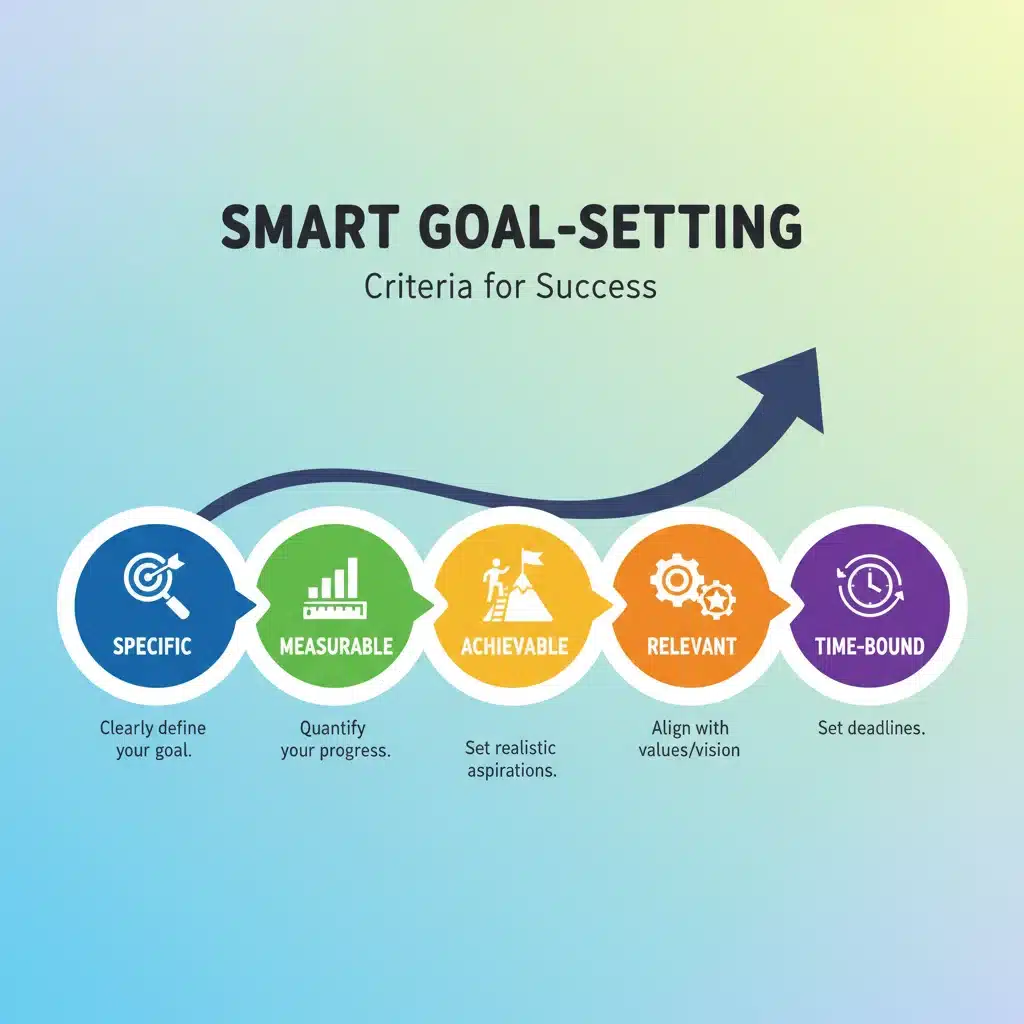 Infographic explaining SMART financial goals framework