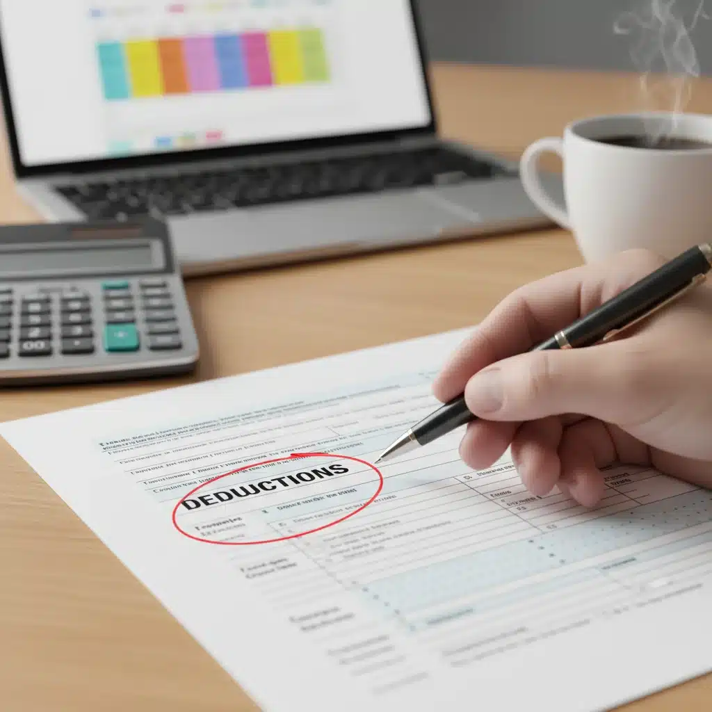 Highlighting tax deductions and credits on a form