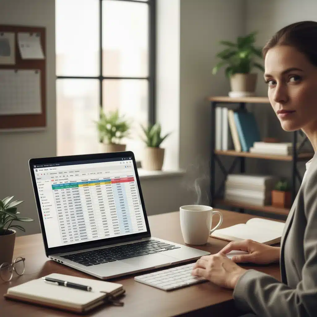 Person reviewing budget on laptop, demonstrating financial control.