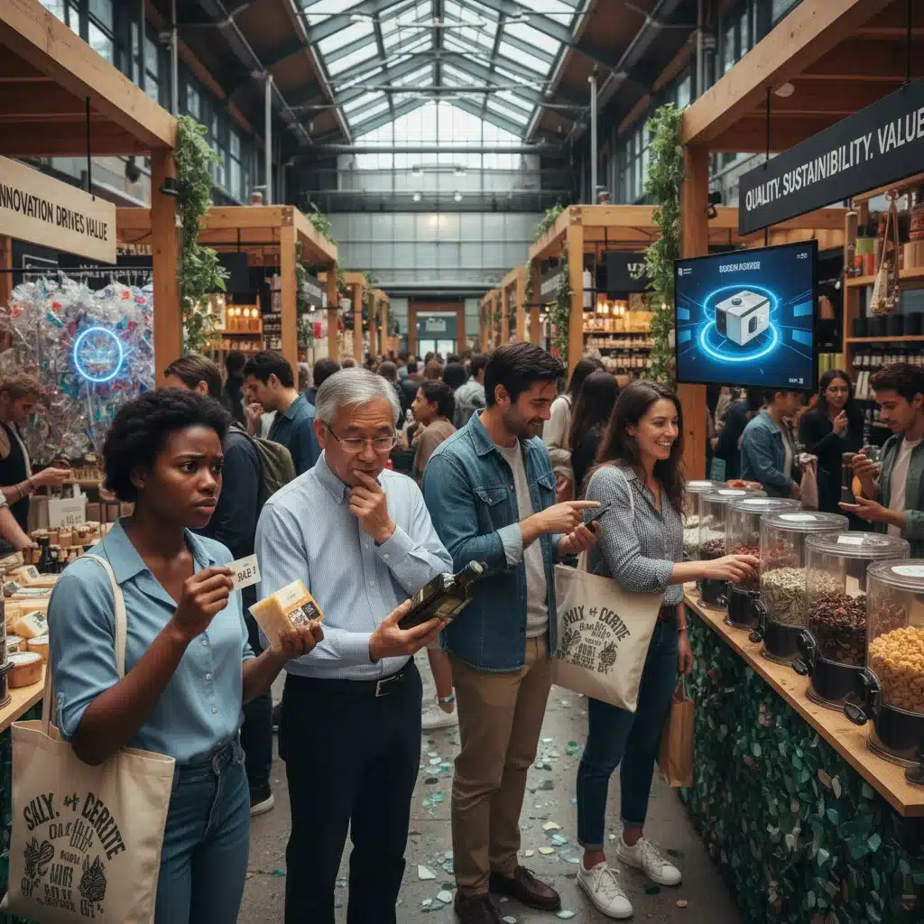Consumers evaluating product value and prices in an inflationary market.