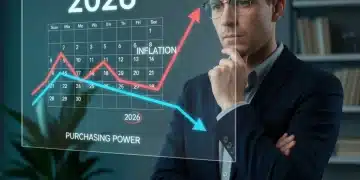 Person analyzing inflation charts for 2026 financial planning