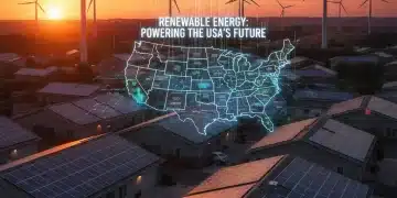 Solar panels and wind turbines symbolizing a 10% increase in US renewable energy investment by 2026.